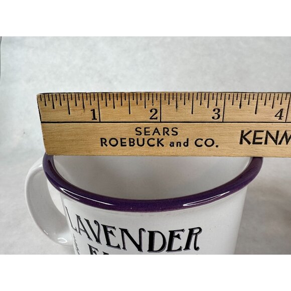 Open Road Brands Lavender Farm Calming Herbal Tea Ceramic Mug Cottage Flower NEW - Picture 10 of 11